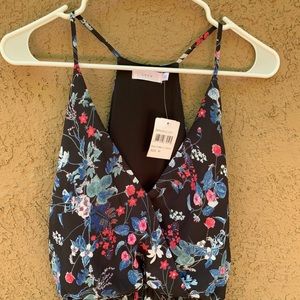 Lush Black Floral Dress